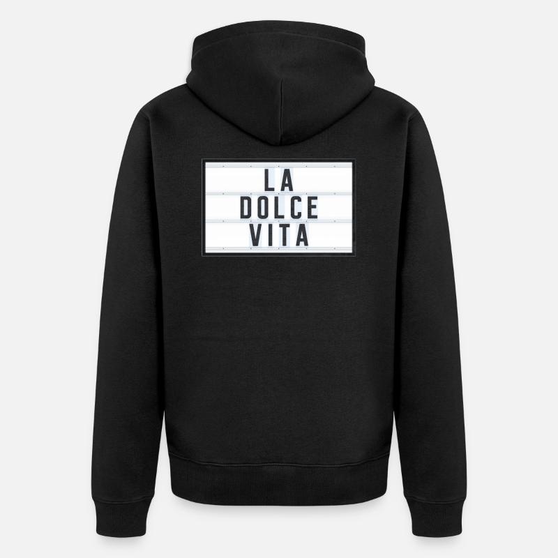 LA DOLCE VITA - Veste à capuche bio Premium Unisexe - noir