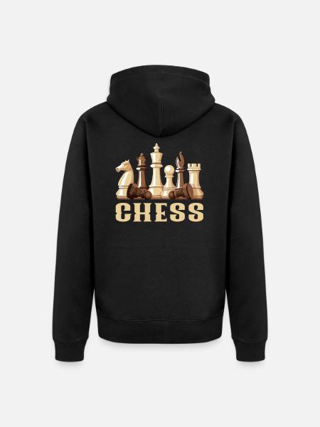échecs - Veste à capuche bio Premium Unisexe - noir