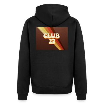 Club 27 - Unisex Premium Organic Zip Hoodie - black - Back - Nico (187cm)