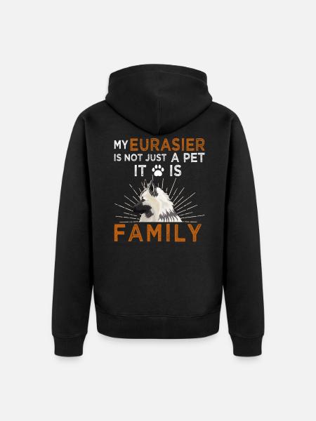 Eurasier dog Nice gift - Unisex Premium Organic Zip Hoodie - black
