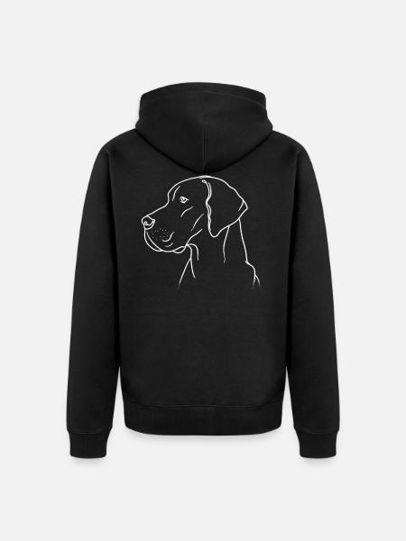 Great Dane gift dog - Unisex Premium Organic Zip Hoodie - black