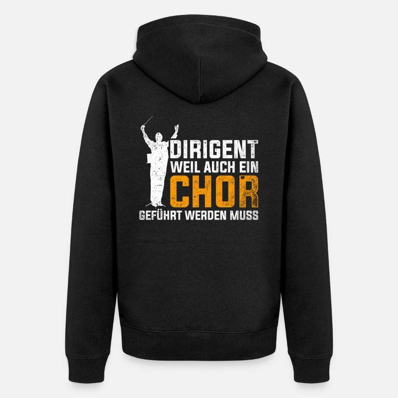 Chorleiter Musiker Dirigent - Unisex Premium Bio Zip Hoodie - Schwarz