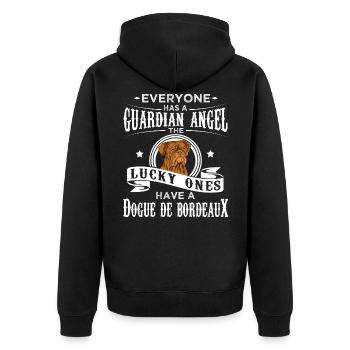 Cadeau drôle de chien de mastiff de Bordeaux - Veste à capuche bio Premium Unisexe - noir - Dos - Nico (187cm)