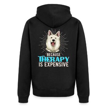 Berger Blanc Suisse - Veste à capuche bio Premium Unisexe - noir - Dos - Nico (187cm)