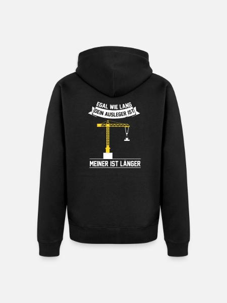 Kran - Unisex Premium Bio Zip Hoodie - Schwarz