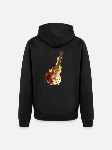 Bass guitar bass player - Unisex Premium Organic Zip Hoodie - black