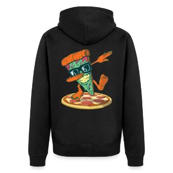 Dabbende Pizza - Veste à capuche bio Premium Unisexe - noir - Dos - Nico (187cm)