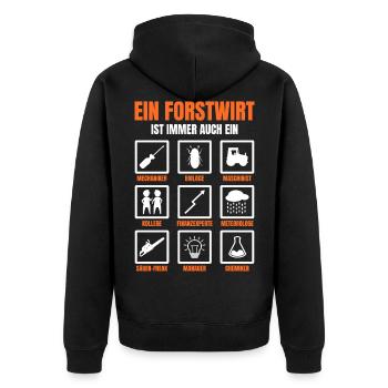 Lumberjack gift lumberjack - Unisex Premium Organic Zip Hoodie - black - Back - Nico (187cm)