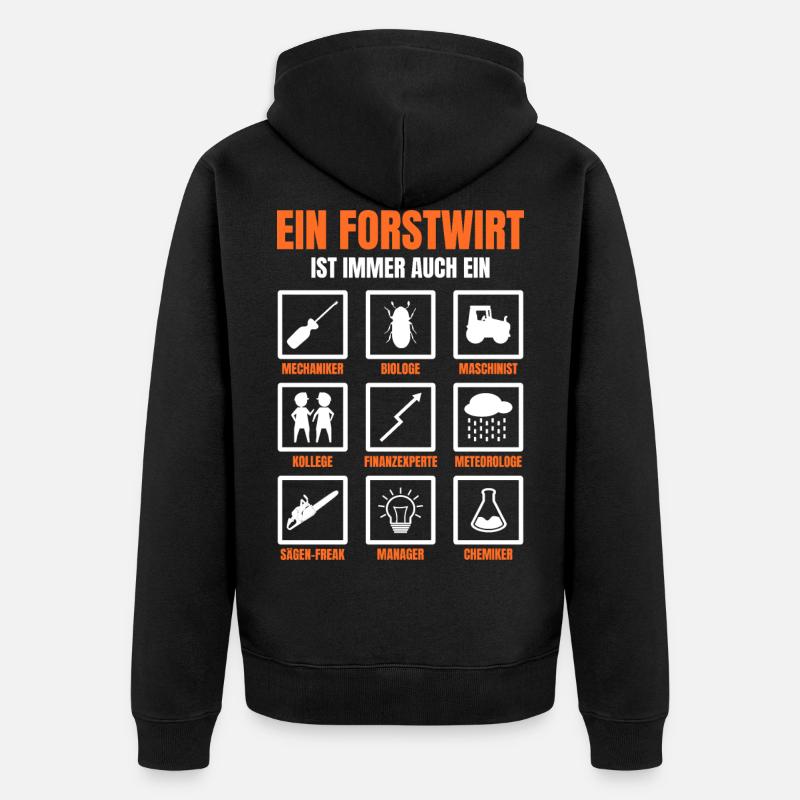 Bûcheron cadeau bûcheron - Veste à capuche bio Premium Unisexe - noir