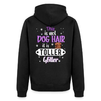Nova Scotia Duck Tollin Retriever glitter gift - Unisex Premium Organic Zip Hoodie - black - Back - Nico (187cm)