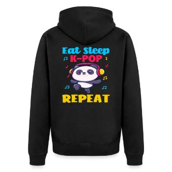 K-Pop Kpop Music Corée Asie Fan - Veste à capuche bio Premium Unisexe - noir - Dos - Nico (187cm)