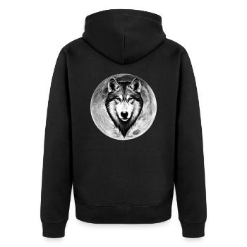 Wolf - Veste à capuche bio Premium Unisexe - noir - Dos - Nico (187cm)