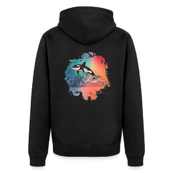 Orca - Veste à capuche bio Premium Unisexe - noir - Dos - Nico (187cm)