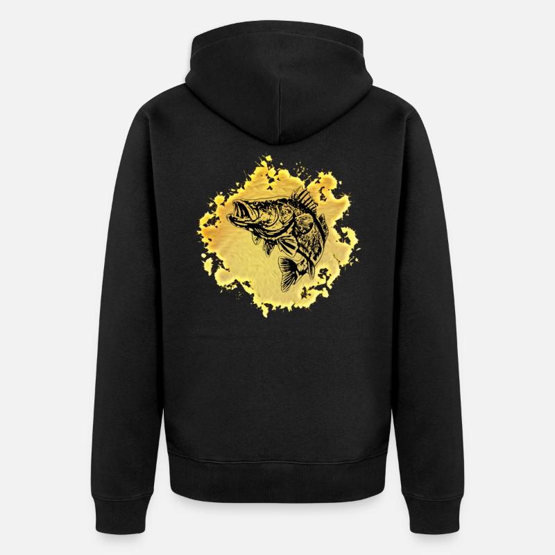 Saumons - Veste à capuche bio Premium Unisexe - noir