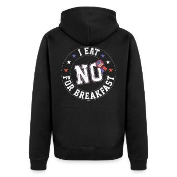 I Eat 'No' For Breakfast pour les fans de Kamala Harris - Veste à capuche bio Premium Unisexe - noir - Dos - Nico (187cm)