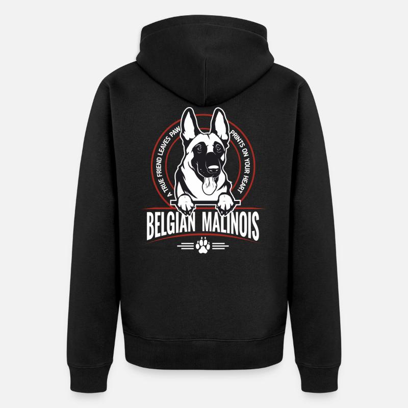 Belgian Malinois - Veste à capuche bio Premium Unisexe - noir