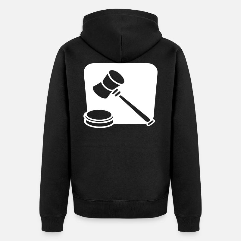 RICHTER GERICHTSSAAL URTEIL - Unisex Premium Bio Zip Hoodie - Schwarz