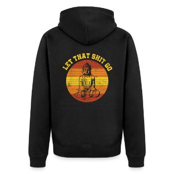 Let That Shit Go - Veste à capuche bio Premium Unisexe - noir - Dos - Nico (187cm)