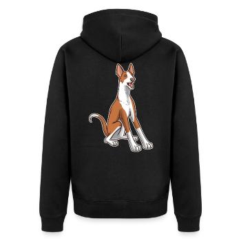 Podenco chien idée cadeau - Veste à capuche bio Premium Unisexe - noir - Dos - Nico (187cm)