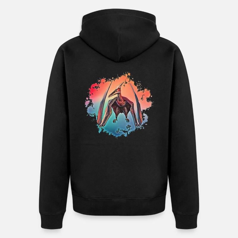 Pteranodon - Veste à capuche bio Premium Unisexe - noir