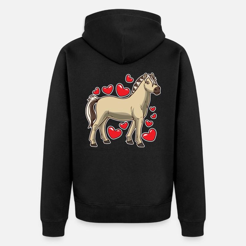 Fjordpferd Cadeau - Veste à capuche bio Premium Unisexe - noir