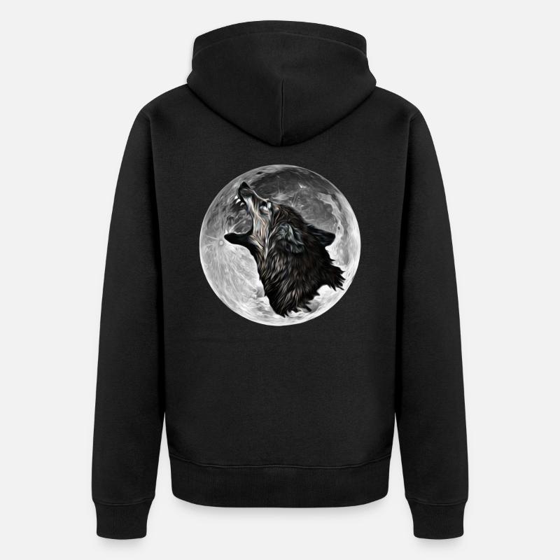 Wolf - Veste à capuche bio Premium Unisexe - noir