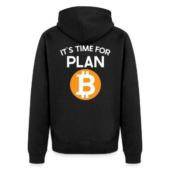 Time For Plan B Bicoin BTC Crypto Moon - Veste à capuche bio Premium Unisexe - noir - Dos - Nico (187cm)
