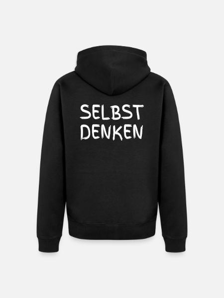 Thinking yourself - Unisex Premium Organic Zip Hoodie - black