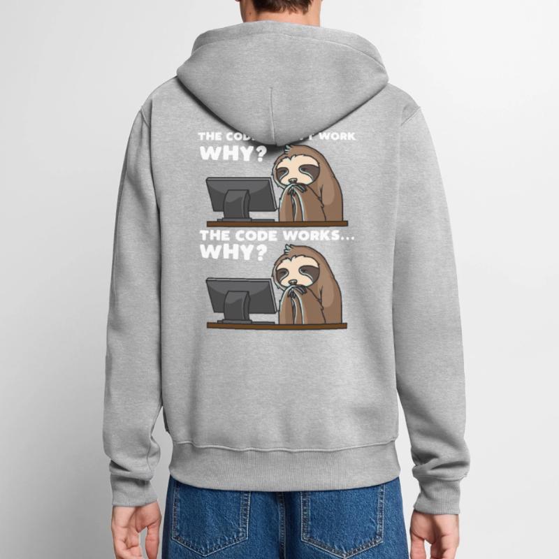 Informatiker Programmierer Computer lustig Unisex Premium Bio Zip Hoodie