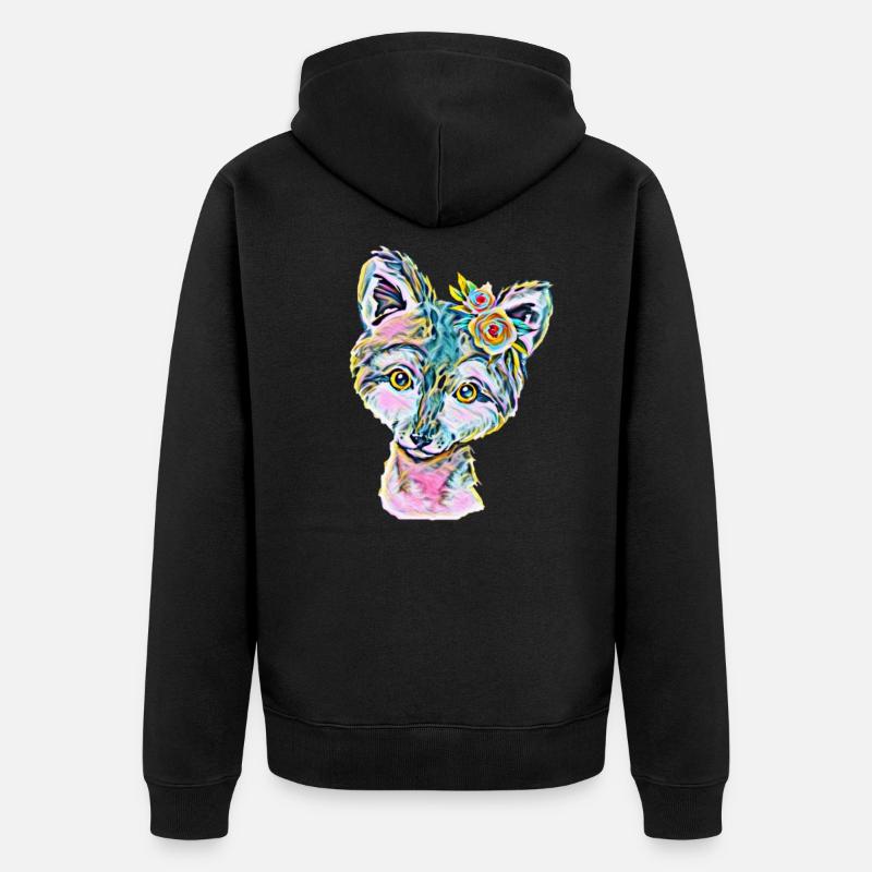 Wolfsbaby - Veste à capuche bio Premium Unisexe - noir