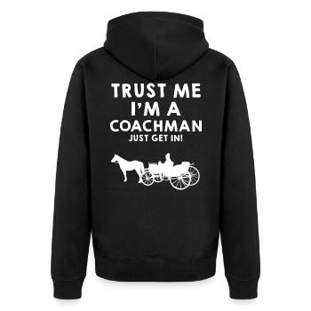 Cocher cocher cheval - Veste à capuche bio Premium Unisexe - noir - Dos - Nico (187cm)