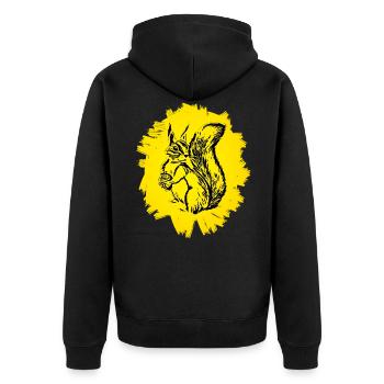 Écureuils - Veste à capuche bio Premium Unisexe - noir - Dos - Nico (187cm)