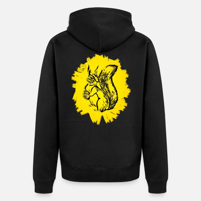 Écureuils - Veste à capuche bio Premium Unisexe - noir