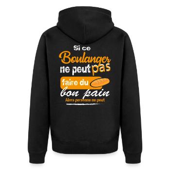 Boulanger - Veste à capuche bio Premium Unisexe - noir - Dos - Nico (187cm)