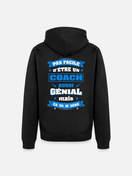 COACH GÉNIAL - Veste à capuche bio Premium Unisexe - noir