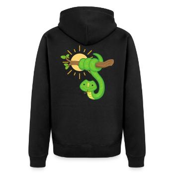 Serpent - Veste à capuche bio Premium Unisexe - noir - Dos - Nico (187cm)