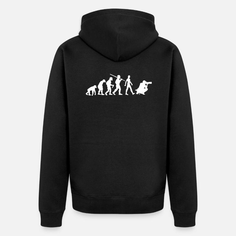 Fotograf Evolution Fotografie - Unisex Premium Bio Zip Hoodie - Schwarz