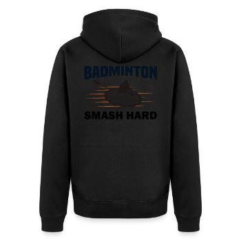 Federball Badminton Sport Cadeau - Veste à capuche bio Premium Unisexe - noir - Dos - Nico (187cm)
