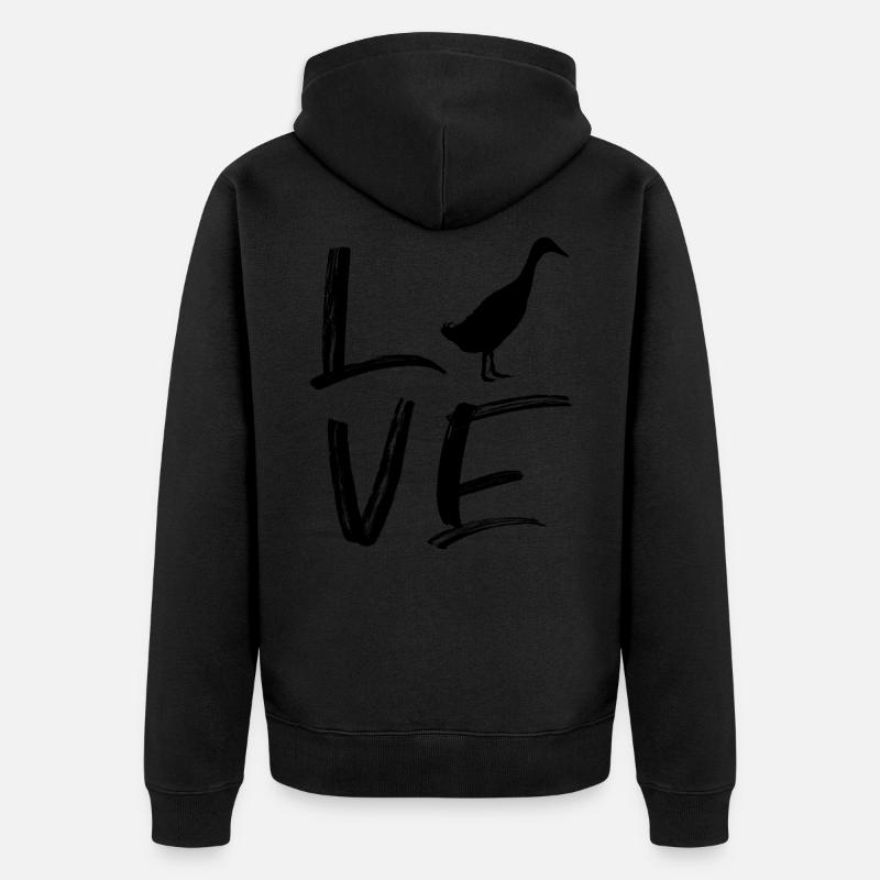 Canards couru - Veste à capuche bio Premium Unisexe - noir