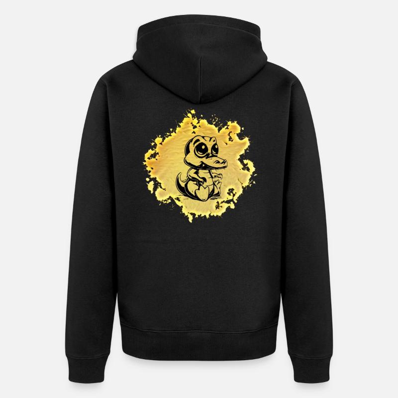 Crocodile - Veste à capuche bio Premium Unisexe - noir