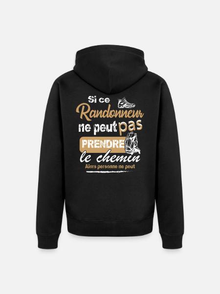 Randonneur - Veste à capuche bio Premium Unisexe - noir
