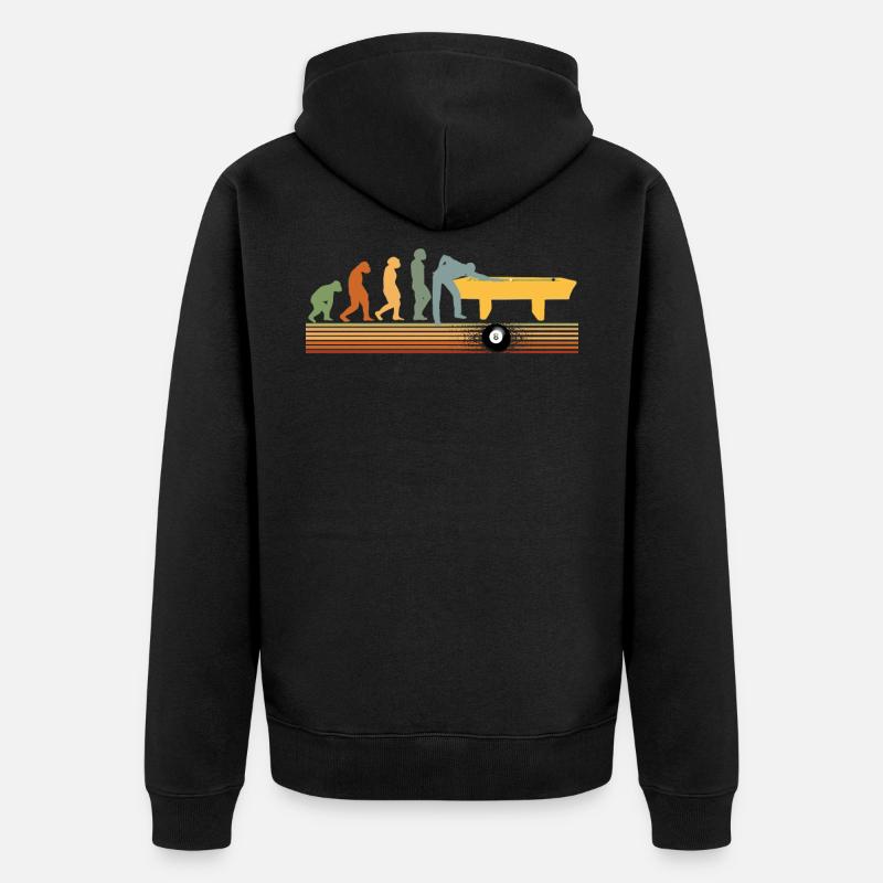 Snooker Evolution Billardtisch Billardkugeln Pool - Unisex Premium Bio Zip Hoodie - Schwarz