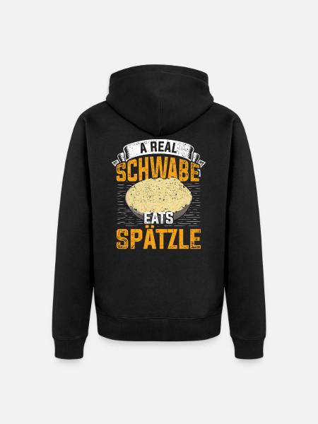 Schwaben Spätzle - Unisex Premium Bio Zip Hoodie - Schwarz