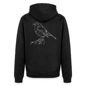 Le Rouge-Gorge Oiseaux chanteurs Protection de la nature - Veste à capuche bio Premium Unisexe - noir - Dos - Nico (187cm)
