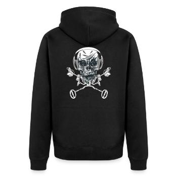 Sondeur Accessoires Skeleton Métal - Veste à capuche bio Premium Unisexe - noir - Dos - Nico (187cm)