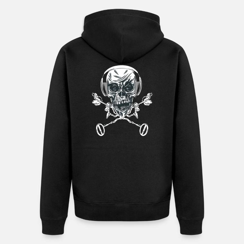 Sondeur Accessoires Skeleton Métal - Veste à capuche bio Premium Unisexe - noir
