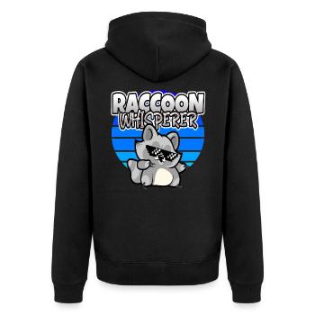 raccoon whisperer - Veste à capuche bio Premium Unisexe - noir - Dos - Nico (187cm)