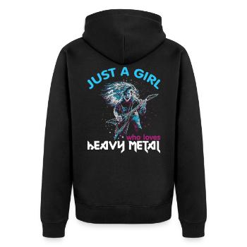 Heavy Metal fille fille metal musique de musique - Veste à capuche bio Premium Unisexe - noir - Dos - Nico (187cm)