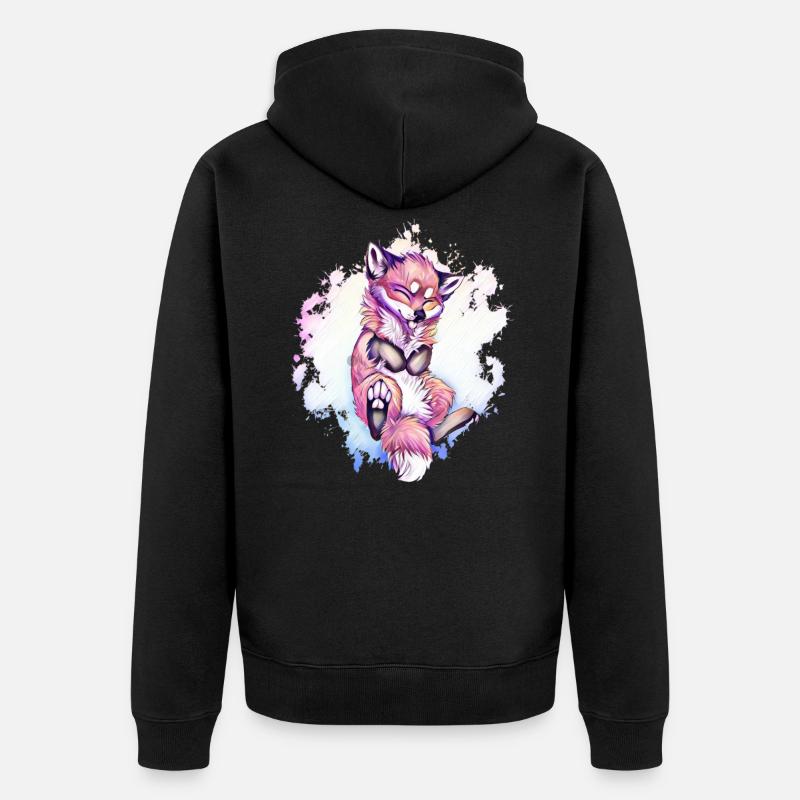 Fuchs - Unisex Premium Bio Zip Hoodie - Schwarz