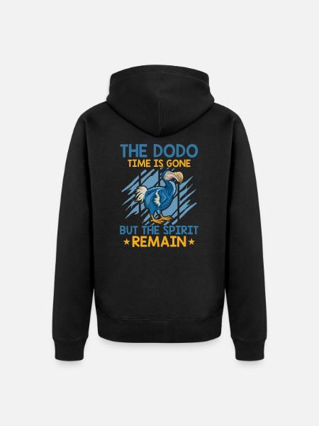 Dodo Mauritius Dronte - Unisex Premium Organic Zip Hoodie - black